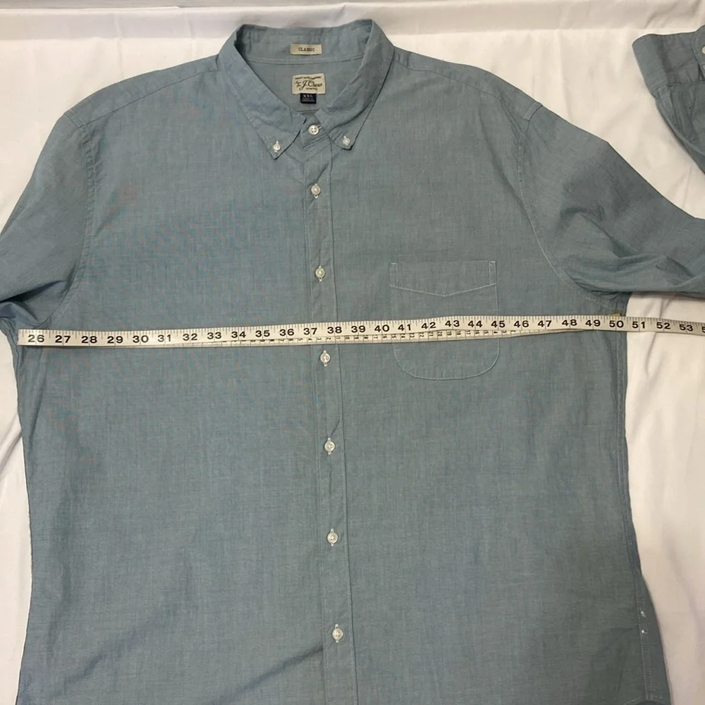 -J.CREW,CLASSIC,SECRET WASH,LONG SLEEVE,LIGHT BLUE,STRETCH,BUTTON DOWN SH…